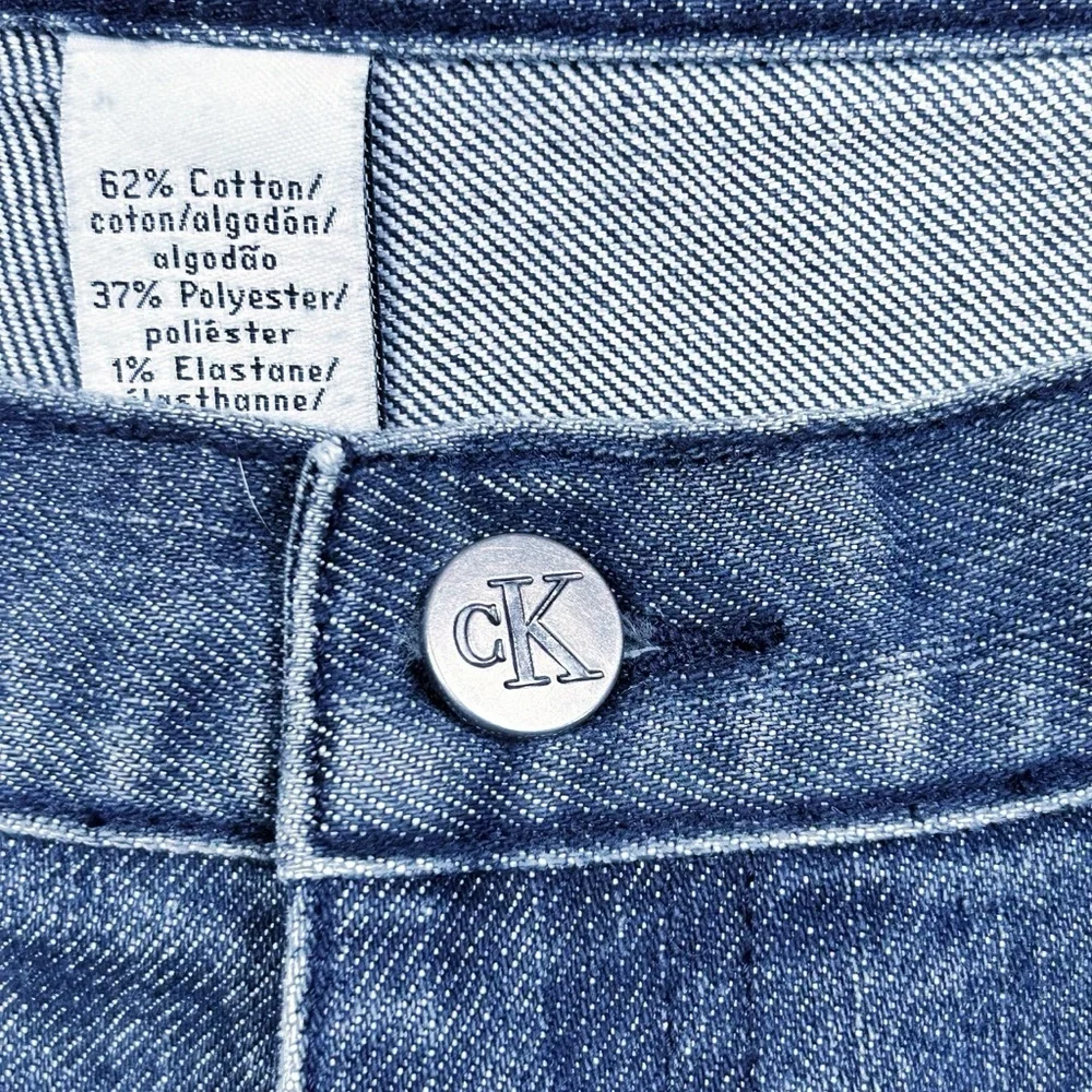 Y2K Calvin Klein Jeans 10 Straight Leg Lattice Pockets Stretch